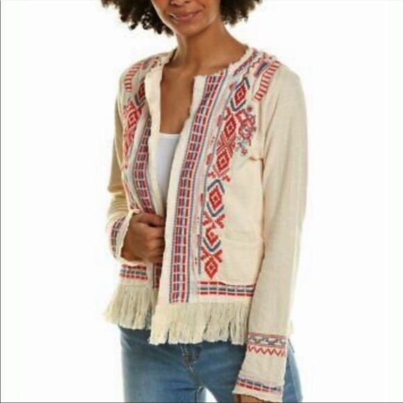 Johnny Was | Yatzil Fringe Jacket Ivory Embroidery - Picture 11 of 11